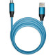 Кабель USB - microUSB, 1.0м, 3A, супертолстый, SmartBuy [IK-12BOLD-BLUE] синий