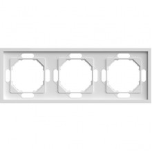 Рамка 3п, IP20, STEKKER Эмили [PFR00-5003-01] белый фарфор soft touch