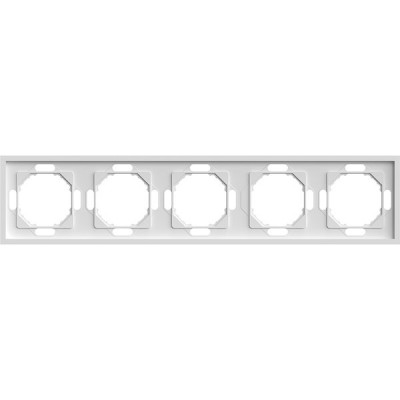Рамка 5п, IP20, STEKKER Эмили [PFR00-5005-01][10] белый фарфор soft touch