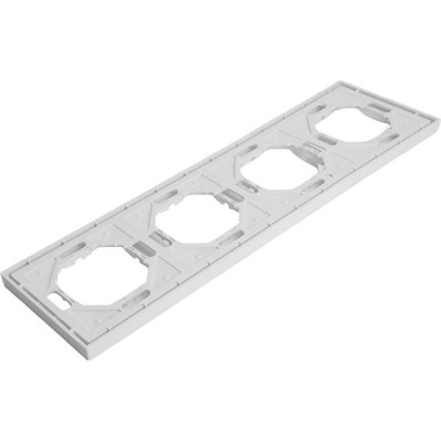Рамка 4п, IP20, STEKKER Эмили [PFR00-5004-01] белый фарфор soft touch