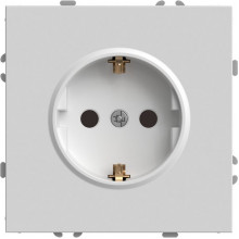 Розетка с/у 2P+E 16A, IP20, со шторками, STEKKER Эмили [RST16-5110-01] белый фарфор soft touch