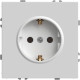 Розетка с/у 2P+E 16A, IP20, со шторками, STEKKER Эмили [RST16-5110-01] белый фарфор soft touch