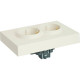 Розетка с/у 2x2P+E 16A, IP20, со шторками, STEKKER Эмили [RST16-5114-01] белый фарфор soft touch