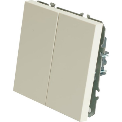 Выключатель с/у 2-кл 10А, IP20, STEKKER Эмили [RSW10-5104-01] белый фарфор soft touch