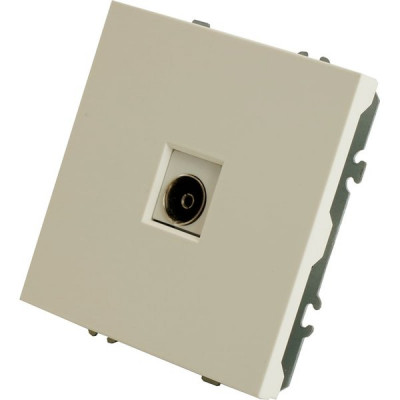 Розетка с/у TV одиночная, IP20, STEKKER Эмили [RST00-5108-01][12] белый фарфор soft touch