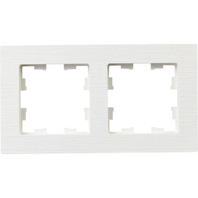 Рамка 2п, IP20, IEK BRITE РУ-2-Бр  [BR-M22-51-K01] белый рифленый