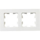 Рамка 2п, IP20, IEK BRITE РУ-2-Бр  [BR-M22-51-K01] белый рифленый