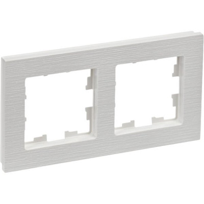 Рамка 2п, IP20, IEK BRITE РУ-2-Бр  [BR-M22-51-K01] белый рифленый