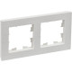 Рамка 2п, IP20, IEK BRITE РУ-2-Бр  [BR-M22-51-K01] белый рифленый