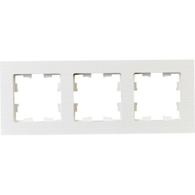Рамка 3п, IP20, IEK BRITE РУ-3-Бр  [BR-M32-51-K01] белый рифленый