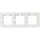 Рамка 3п, IP20, IEK BRITE РУ-3-Бр  [BR-M32-51-K01] белый рифленый