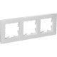 Рамка 3п, IP20, IEK BRITE РУ-3-Бр  [BR-M32-51-K01] белый рифленый
