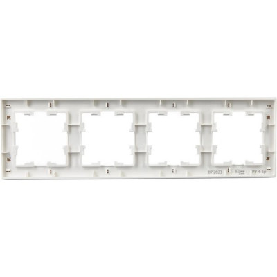 Рамка 4п, IP20, IEK BRITE РУ-4-Бр [BR-M42-51-K01] белый рифленый