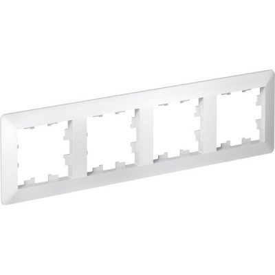 Рамка 4п, IP20, Schneider Electric ATLASDESIGN AIR [ATN220104] глянец белый/дымчатый