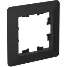 Рамка 1п, IP20, Schneider Electric ATLASDESIGN AIR [ATN221001] матовый карбон/дымч.черный
