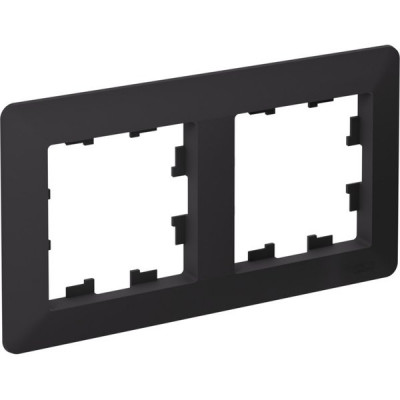 Рамка 2п, IP20, Schneider Electric ATLASDESIGN AIR [ATN221002] матовый карбон/дымч.черный