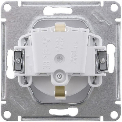 Розетка с/у 2P+E 16A, IP20, со шторками, Schneider Electric ATLASDESIGN [ATN001345] лотос