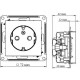 Розетка с/у 2P+E 16A, IP20, со шторками, Schneider Electric ATLASDESIGN [ATN001345] лотос