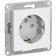 Розетка с/у 2P+E 16A, IP20, со шторками, Schneider Electric ATLASDESIGN [ATN001345] лотос
