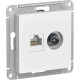 Розетка с/у TV+RJ45 кат.5e, IP20, Schneider Electric ATLASDESIGN [ATN001389] лотос
