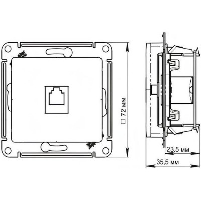 Розетка с/у компьютерная 1xRJ45, IP20, Schneider Electric ATLASDESIGN [ATN001383] лотос