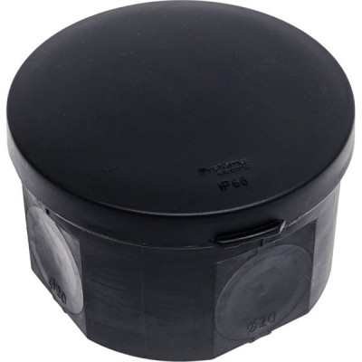 Коробка распаячная о/у d80*60мм, IP66, 4вх мемб., прям.монтаж, Systeme Electric [IMT352951] черный