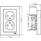 Розетка с/у 2x2P 16A, IP20, в сборе, Schneider Electric ATLASDESIGN [ATN001320] лотос