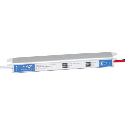Блок питания 12V  24W, IP20, металл сверхтонкий длинный, ELF [ELF-12024BElong-JH]
