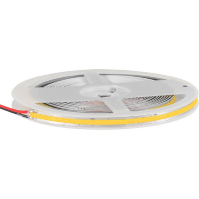 Лента LED 24В IP20 COB 528/м, б/хол, 14Вт/м, 6500K, 5м/ц.1м, своб.рез [ELFLED-528COB-8FCut-w-24]