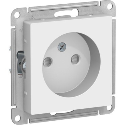 Розетка с/у 2P 16A, IP20, со шторками, Schneider Electric ATLASDESIGN [ATN001349] лотос