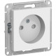 Розетка с/у 2P 16A, IP20, со шторками, Schneider Electric ATLASDESIGN [ATN001349] лотос