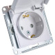 Розетка с/у 2P+E 16A, IP20, со шторками/крышкой, Schneider Electric ATLASDESIGN [ATN000446] жемчуг
