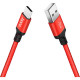 Кабель USB - Type-C, 1.0м, 3А, Hoco X14, нейлон, черный [HC-62868]