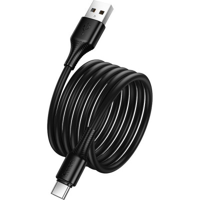 Кабель USB - Type-C, 1.0м, 3А, Hoco X120, черный [HC-58904]