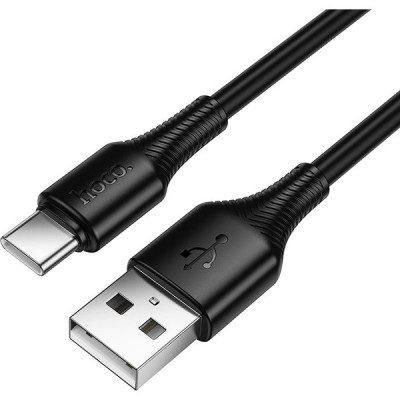 Кабель USB - Type-C, 1.0м, 3А, Hoco X120, черный [HC-58904]