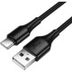 Кабель USB - Type-C, 1.0м, 3А, Hoco X120, черный [HC-58904]