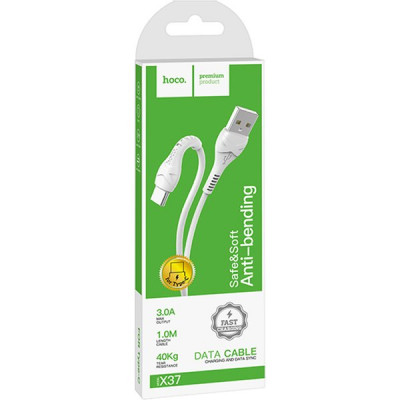 Кабель USB - Type-C, 1.0м, 3А, Hoco X37, белый [HC-10512]