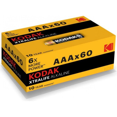 Батарейка Kodak AAA LR03 XTRALIFE Alkaline [SR4/60] [KD LR03/4SH 60BOX]