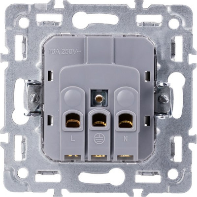 Розетка с/у 2P+E 16A, с крышкой, Smartbuy Капелла [SBE-09b-16-S1-1ZK] черный soft touch