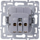 Розетка с/у 2P+E 16A, с крышкой, Smartbuy Капелла [SBE-09b-16-S1-1ZK] черный soft touch