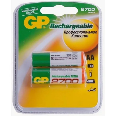 Аккумулятор GP AA 2700 [BL2/20] [GP 270AAHCRGY-2CRCB2]