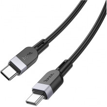 Кабель Type-C - Type-C, 2.0м, 3А, 60Вт, Hoco X109, силикон, черный [HC-36322]