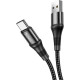 Кабель USB - Type-C, 1.0м, 3А, Hoco X50, нейлон, черный [HC-34235]