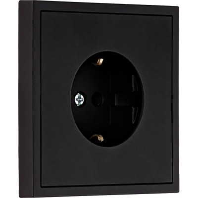 Розетка с/у 2P+E 16A, IP20, Smartbuy Капелла [SBE-09b-16-S1-Z] черный soft touch