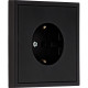Розетка с/у 2P+E 16A, IP20, Smartbuy Капелла [SBE-09b-16-S1-Z] черный soft touch