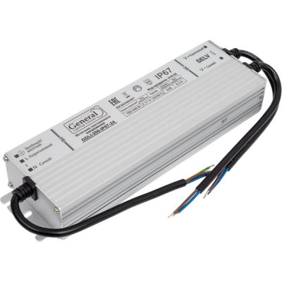 Блок питания 24V 200W, IP67, металл влагозащищенный, GL [GDLI-200-IP67-24]