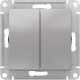 Переключатель перекрестный с/у 2-кл 10А, IP20, Schneider Electric ATLASDESIGN [ATN000373] алюминий