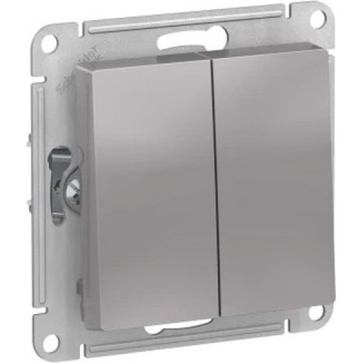 Переключатель перекрестный с/у 2-кл 10А, IP20, Schneider Electric ATLASDESIGN [ATN000373] алюминий