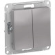 Переключатель перекрестный с/у 2-кл 10А, IP20, Schneider Electric ATLASDESIGN [ATN000373] алюминий