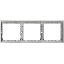 Рамка 3п, IP20, Smartbuy Капелла [SBE-09s-00-FR-3] серебро soft touch